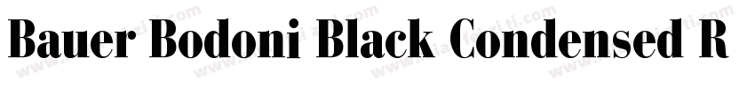 Bauer Bodoni Black Condensed Regula字体转换